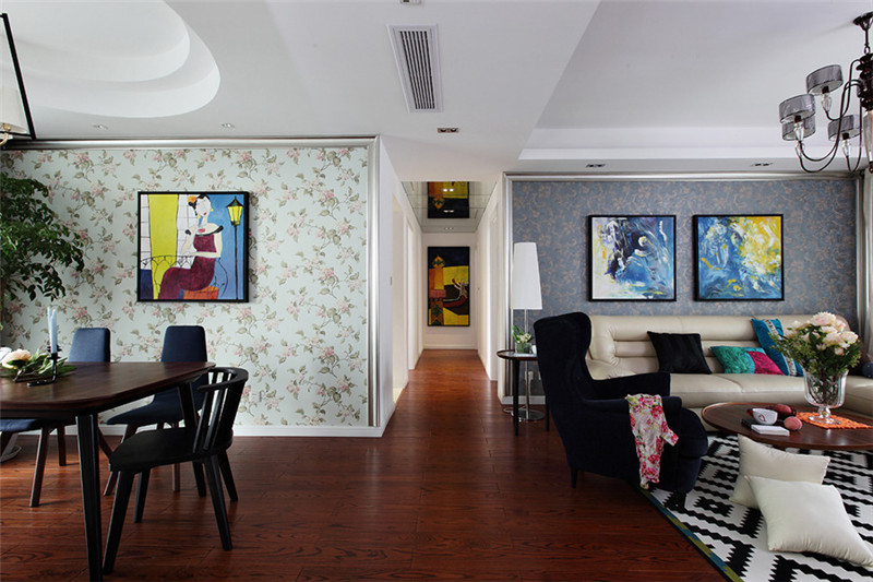 客厅图片来自北京原创艺墅小美在鲁能七号院的分享