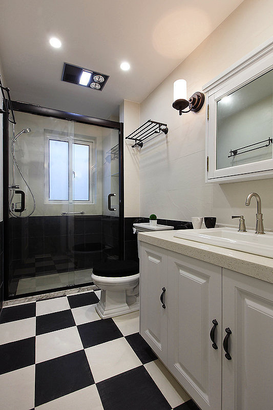 简约 混搭 美式 阿拉奇设计 家庭装修 卫生间图片来自阿拉奇设计在精简现代美式家庭装修的分享