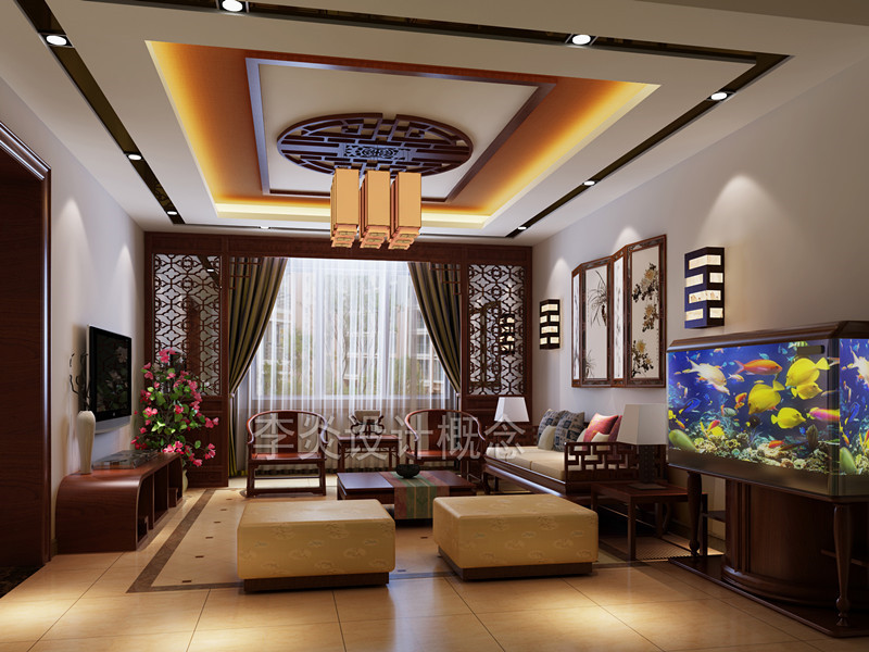客厅图片来自北京原创艺墅小美在中堂的分享