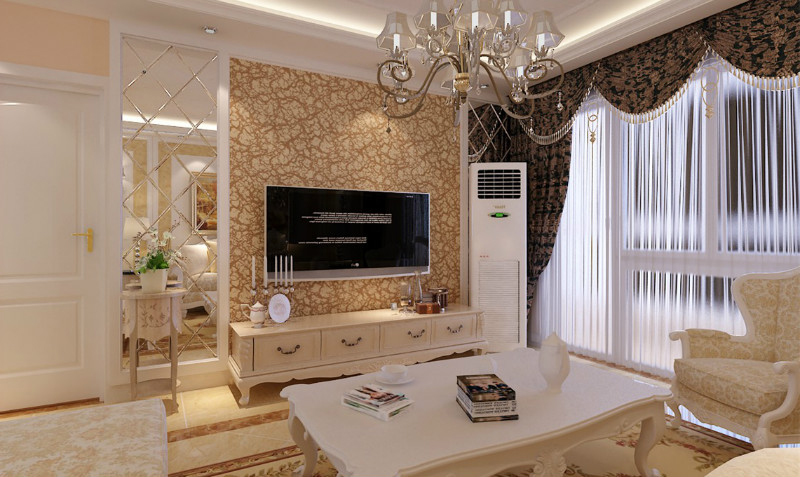 欧式 三居 客厅图片来自百家装饰小王在保利达江湾城  134平的分享
