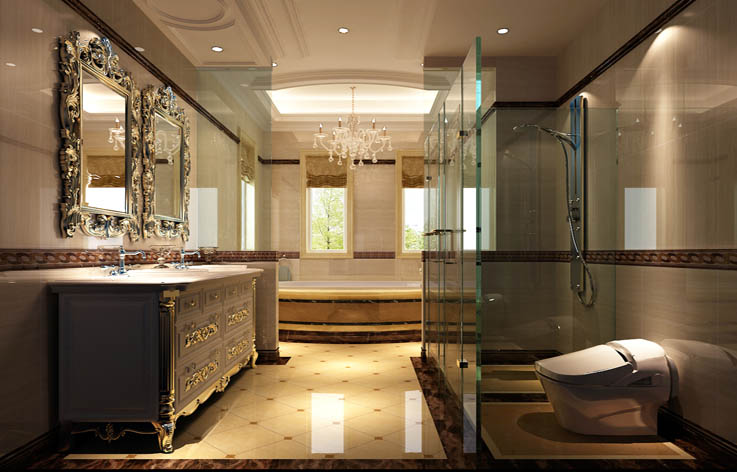 法式风格 别墅 卫生间图片来自高度国际宋书培在中海尚湖世家  别墅装饰效果图的分享