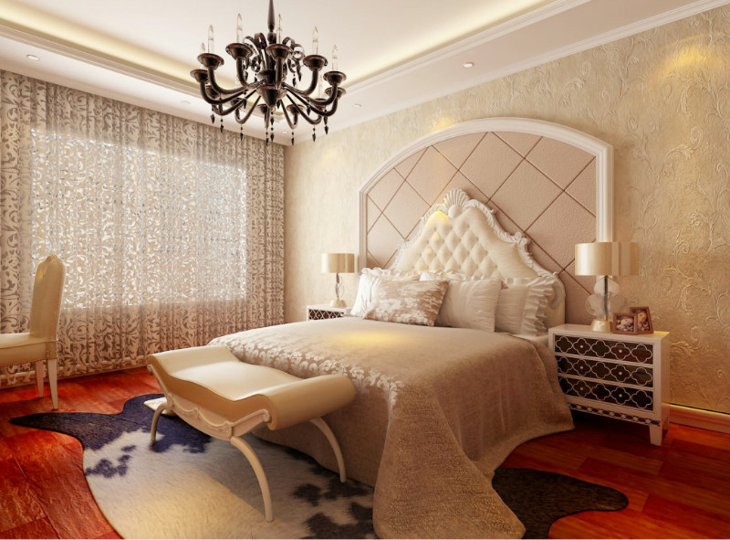 欧式 三居 卧室图片来自百家装饰小王在保利达江湾城  134平的分享