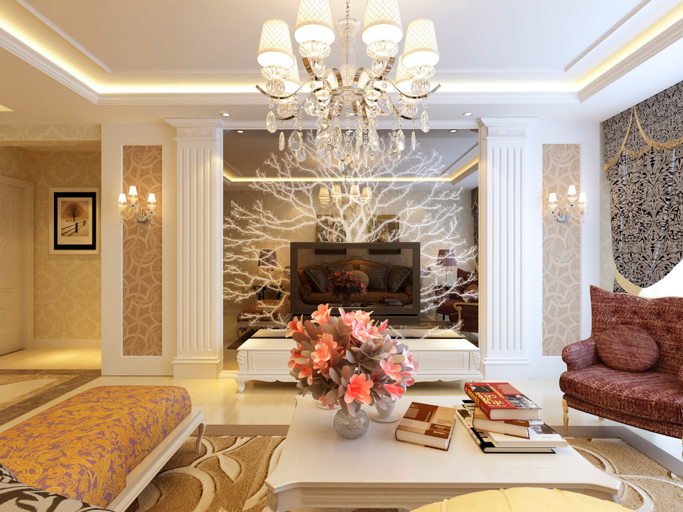 欧式 简约 三居 阿拉奇设计 家庭装修 客厅图片来自阿拉奇设计在精致浪漫的简欧家居的分享