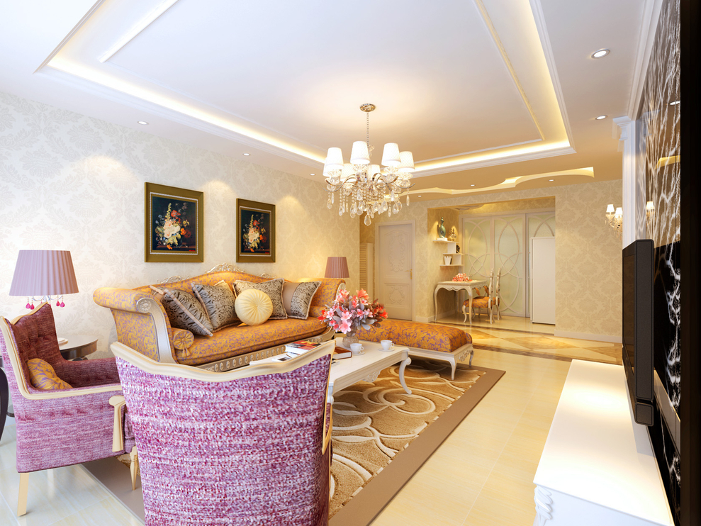 欧式 简约 三居 阿拉奇设计 家庭装修 客厅图片来自阿拉奇设计在精致浪漫的简欧家居的分享