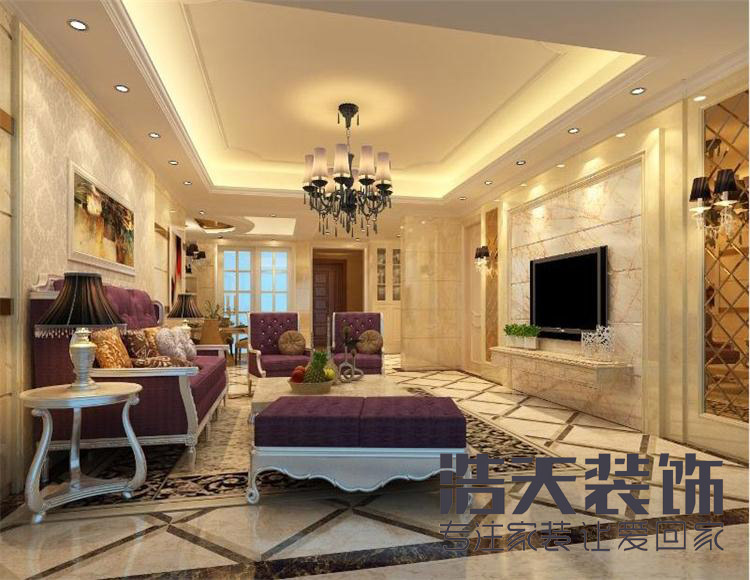 客厅图片来自深圳市浩天装饰在嘉宝润金座周总的分享