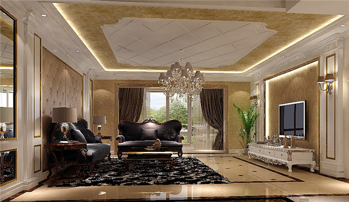 欧式 白领 收纳 旧房改造 客厅图片来自高度国际装饰严振宇在华侨城 四居室 欧式风格的分享