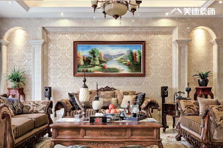 三居 客厅图片来自湖南美迪装饰在美式雅致-美式风格的分享