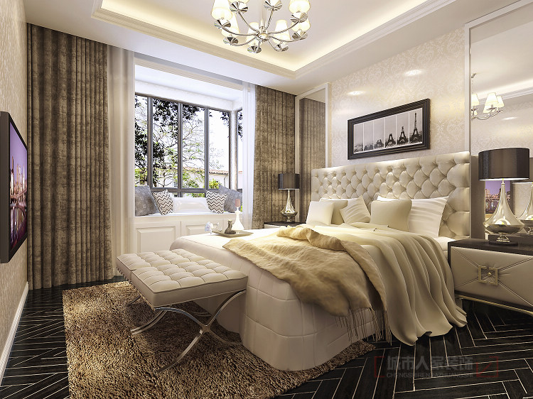 简约 三居 白领 80后 小资 卧室图片来自西安城市人家装饰王凯在简约风格现代设计 自由生活体现的分享