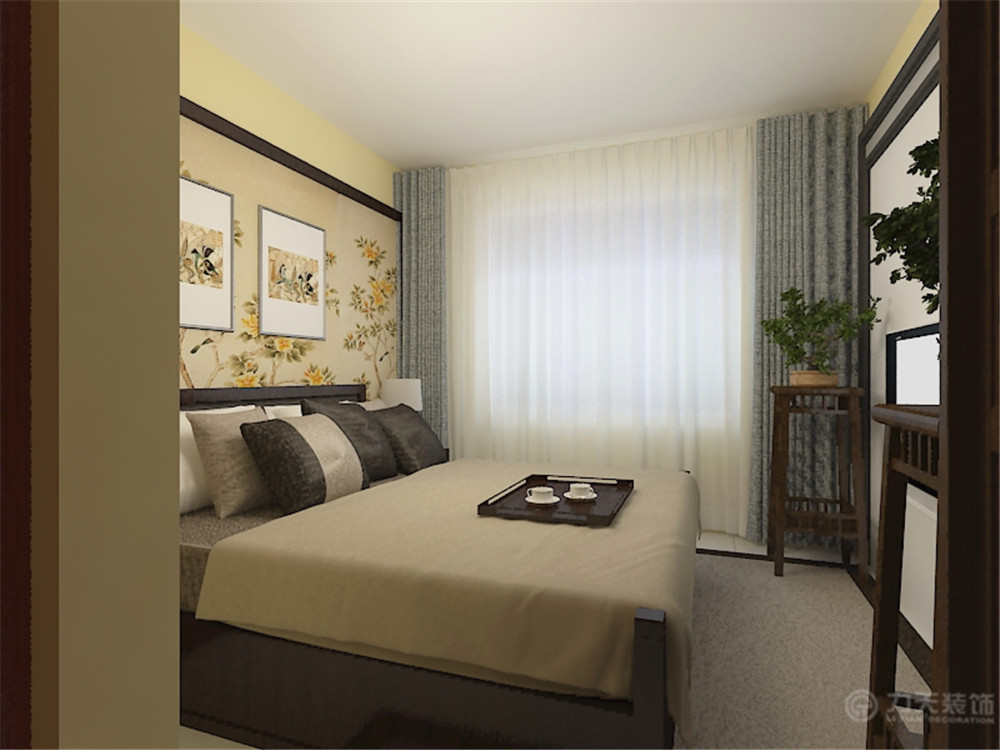 卧室图片来自阳光放扉er在星河荣誉-140平米-中式风格的分享