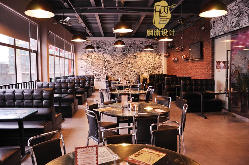 胭脂设计 港式风格 大头茶餐厅 广州海珠区 150平 现代复古 工装 商业空间 白领 其他图片来自设计师胭脂在大头仔港式茶餐厅的分享