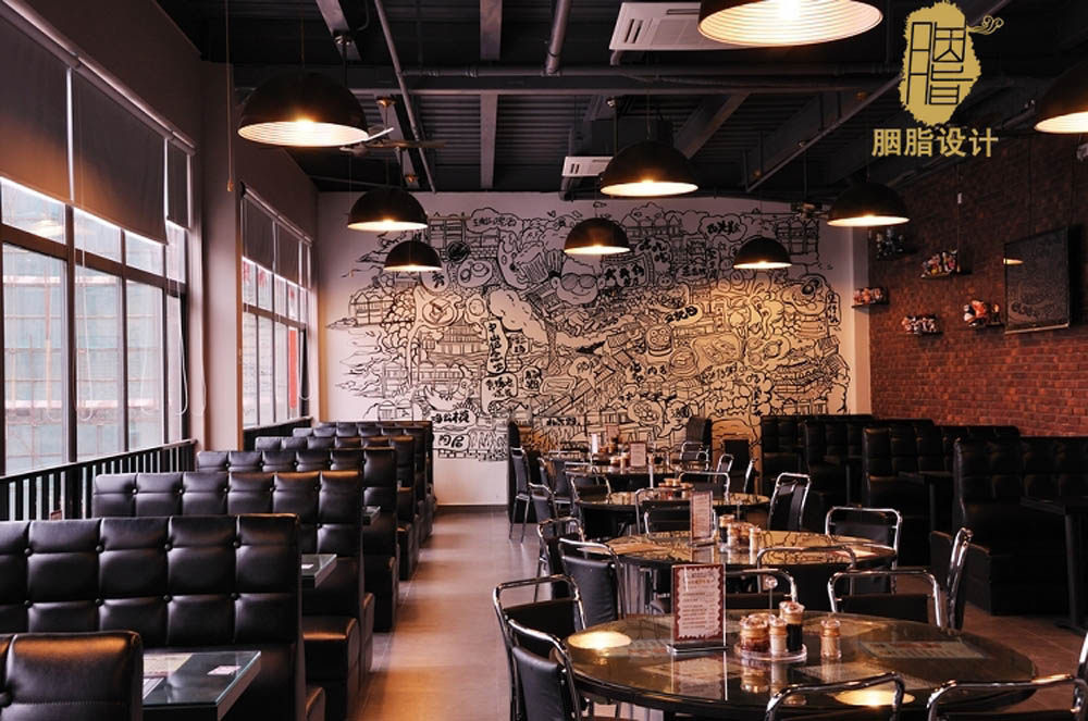胭脂设计 港式风格 大头茶餐厅 广州海珠区 150平 现代复古 工装 商业空间 白领 其他图片来自设计师胭脂在大头仔港式茶餐厅的分享