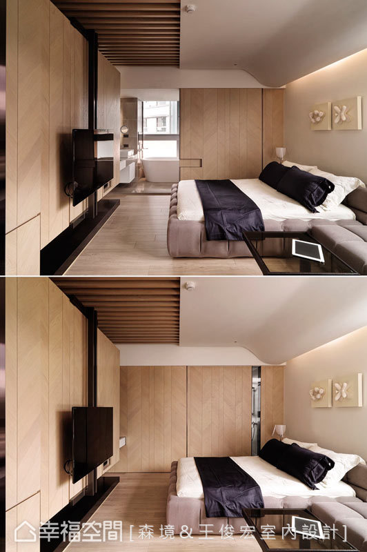幸福空间 高端设计 现代风格 小面积 卧室图片来自幸福空间在26平发挥All-in-One大机能的分享