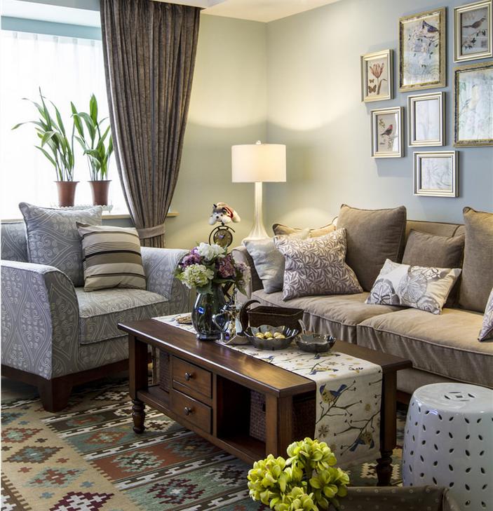 客厅图片来自佰辰生活装饰在125平清爽优雅的美式风格的分享