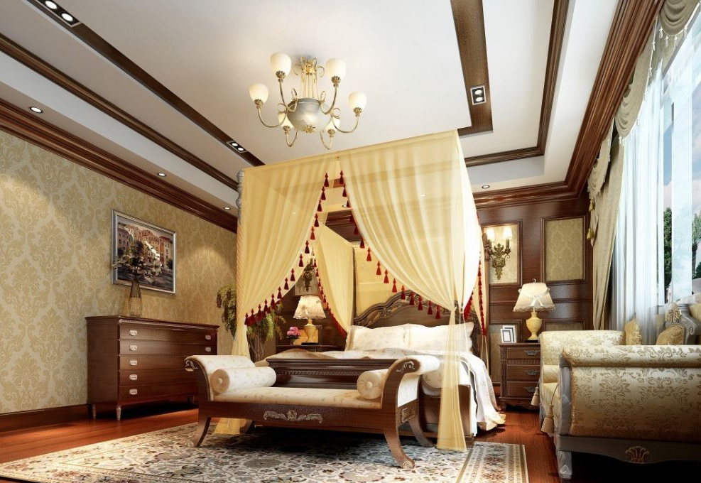 美式新古典 别墅 卧室图片来自北京装修设计o在美式新古典远洋万和公馆别墅设计的分享
