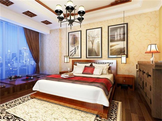 第一湾 三居室 中式 品质 卧室图片来自湖南名匠装饰在第一湾的分享