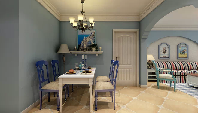 客厅图片来自大业美家装饰在清新雅致地中海风格装修的分享