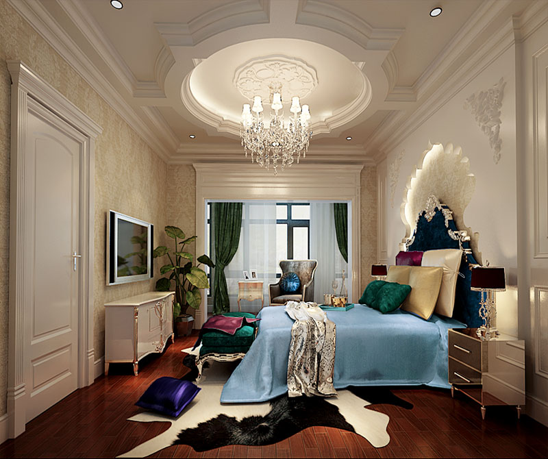 别墅 欧式 卧室图片来自峰上大宅装饰长沙在领秀新硅谷的分享