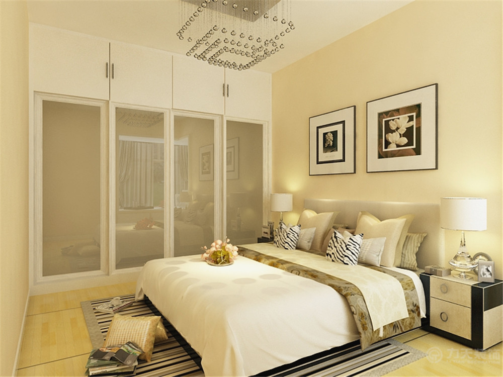 现代 一居 白领 收纳 80后 小资 卧室图片来自阳光力天装饰在幸福时光-70㎡-现代风格的分享