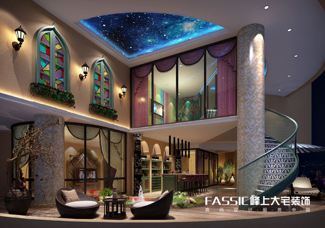 客厅图片来自峰上大宅装饰长沙在卡萨布兰卡之魅的分享