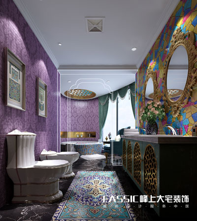 卫生间图片来自峰上大宅装饰长沙在卡萨布兰卡之魅的分享