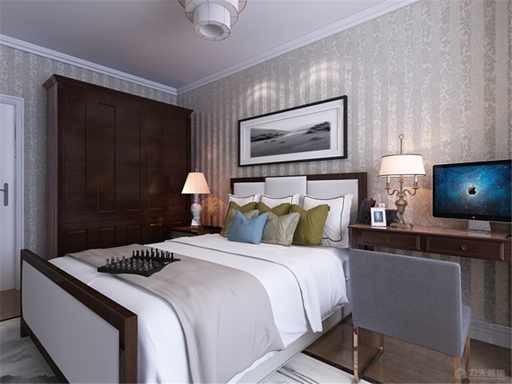 新中式 二居 卧室图片来自阳光放扉er在金地艺境-91㎡-新中式风格的分享