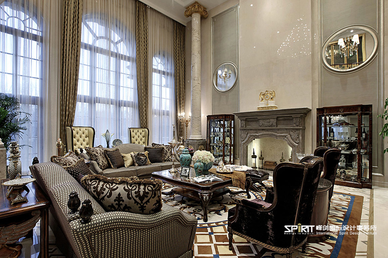 别墅 欧式 客厅图片来自峰上大宅装饰长沙在北京泰禾的分享