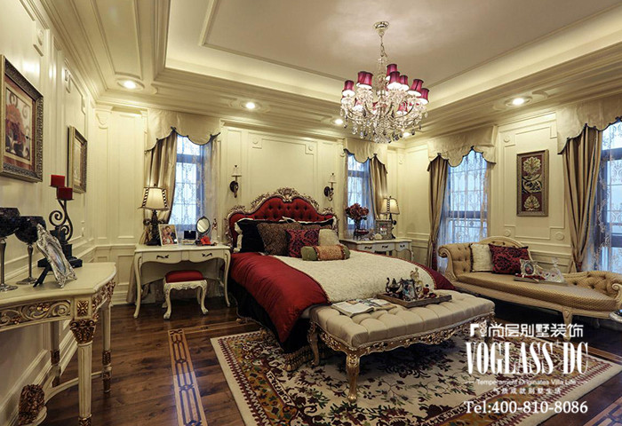 新古典 别墅 欧式 小资 卧室图片来自武汉尚层装饰小周在长岛-欧式新古典范的分享