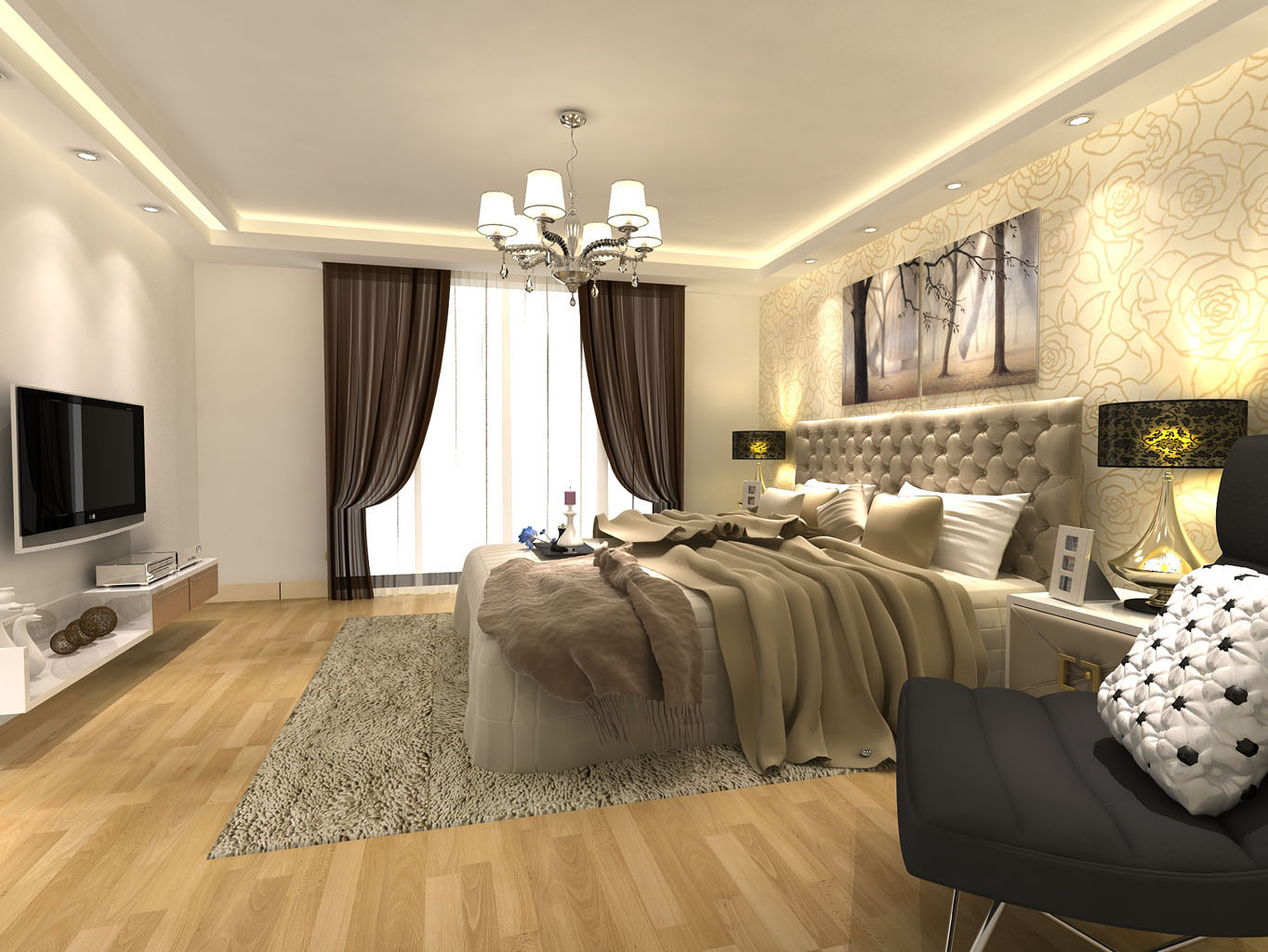 二居 简约 尚东紫御 实创装饰 卧室图片来自传承正能量在12.7万的简约时尚的舒适空间的分享