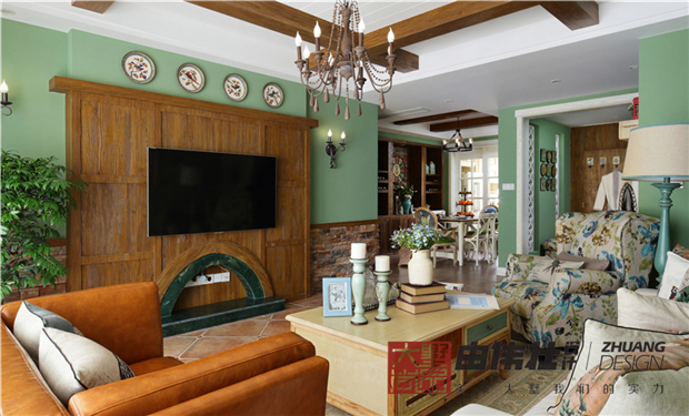 三居 美式 小清新 客厅图片来自大墅尚品-由伟壮设计在『美の风』—美式乡村风格的分享