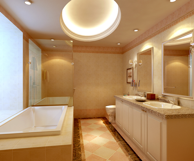 三居 白领 卫生间图片来自亚光亚装饰小李在上林溪 三居室 新古典风格的分享
