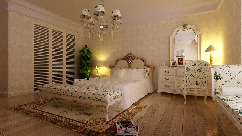 三居 欧式 白领 小资 80后 卧室图片来自天津都市新居装饰有限公司在红桥万通上游国际的分享