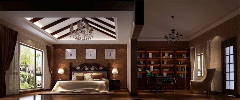 简约 欧式 四居 卧室图片来自高度国际装饰设计集团凌军在潮白河孔雀城简欧风格案例的分享