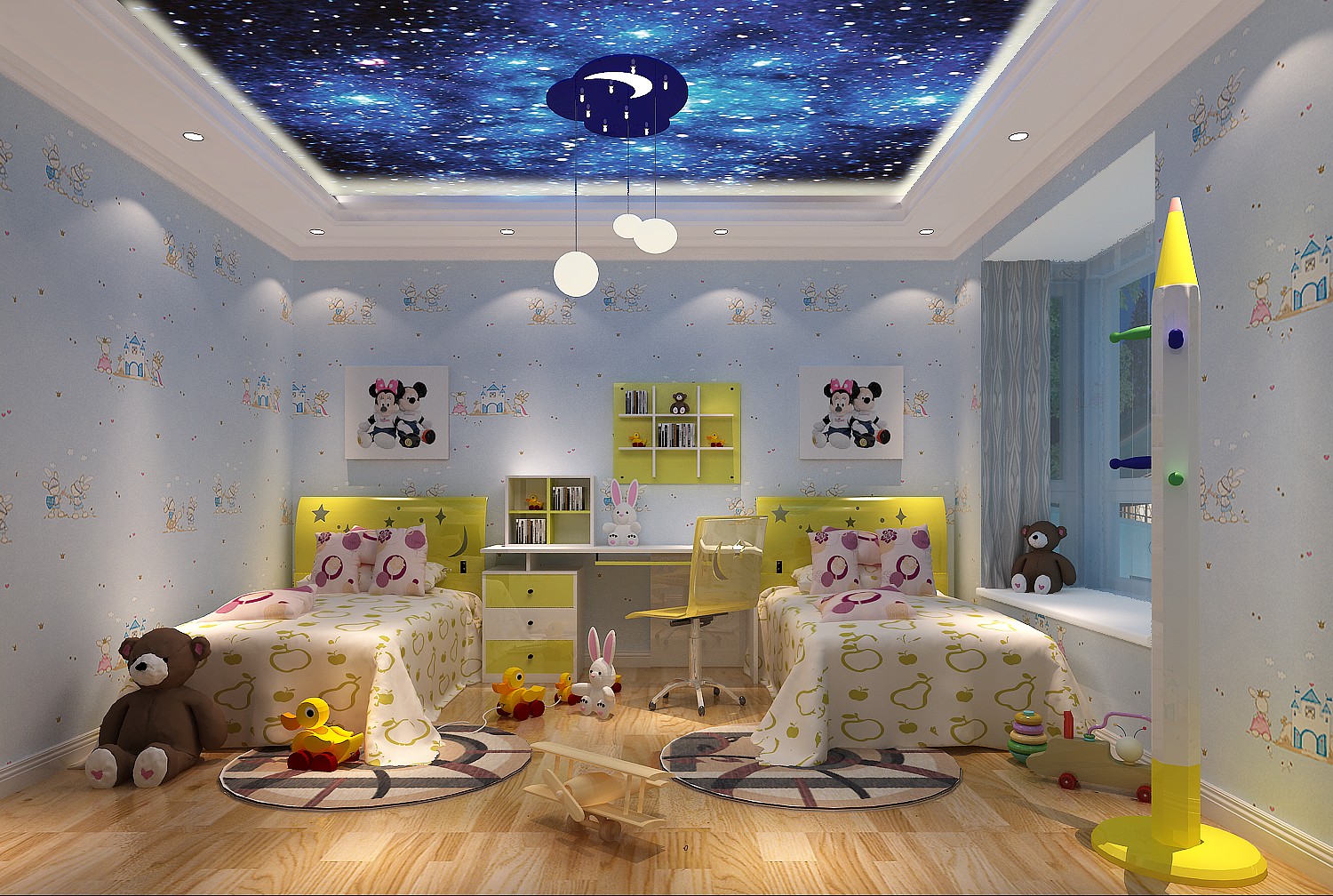 儿童房图片来自北京原创艺墅小美在欧郡山水城效果图的分享