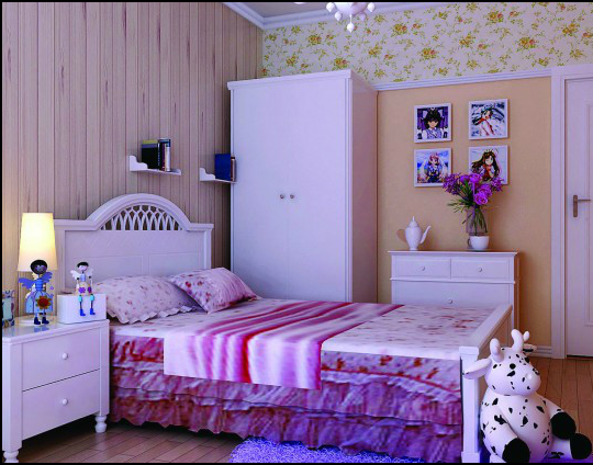 简约 二居 白领 80后 小资 旧房改造 卧室图片来自天津都市新居装饰有限公司在河东百合春天的分享