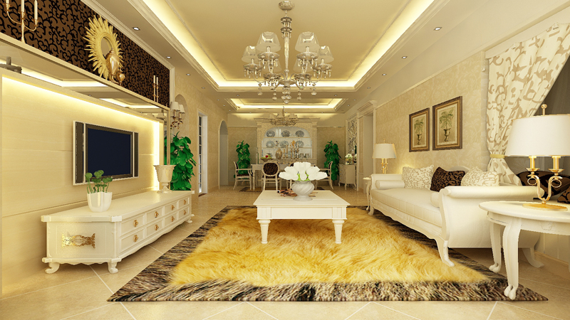 三居 欧式 白领 小资 80后 客厅图片来自天津都市新居装饰有限公司在红桥万通上游国际的分享