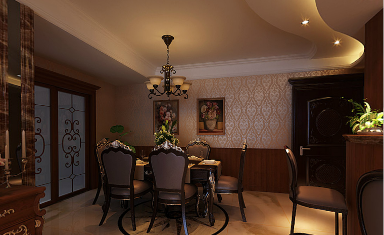 一号家居 餐厅图片来自武汉一号家居在融侨城180平欧式古典风格的分享