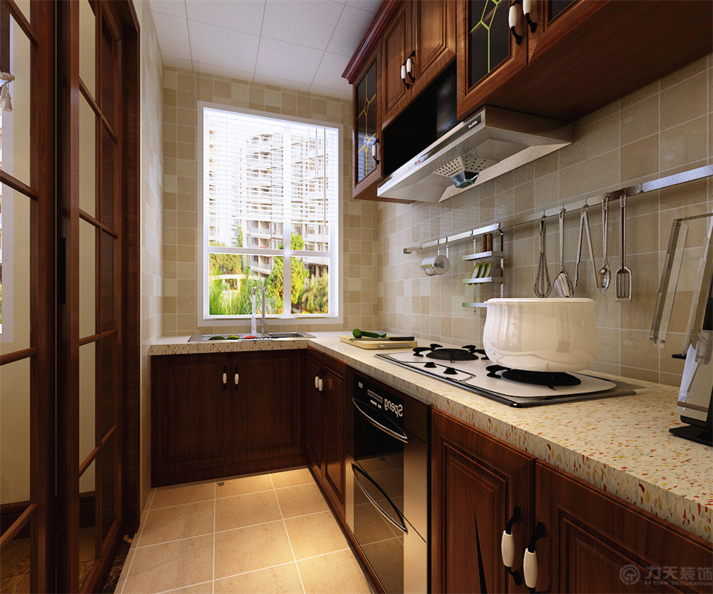 美式 三居 厨房图片来自阳光放扉er在远洋风景-90平米-美式风格的分享