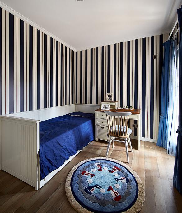 卧室图片来自佰辰生活装饰在混搭蜗居93平地中海风格的分享