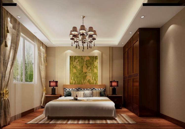 东南亚 别墅 卧室图片来自高度国际装饰设计集团凌军在潮白河孔雀城240平米东南亚的分享