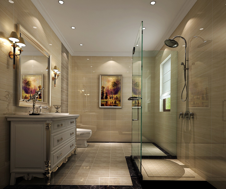 简约 欧式 复式 卫生间图片来自高度国际装饰设计集团凌军在金色漫香苑180平米简欧的分享