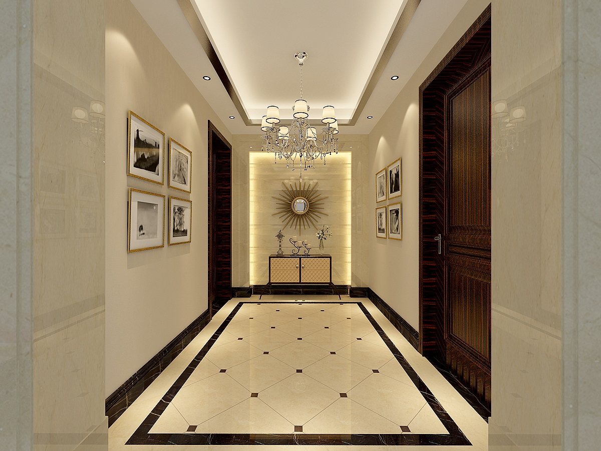 欧式 别墅 白领 玄关图片来自实创装饰上海公司在给你一个不一样的欧式家的分享