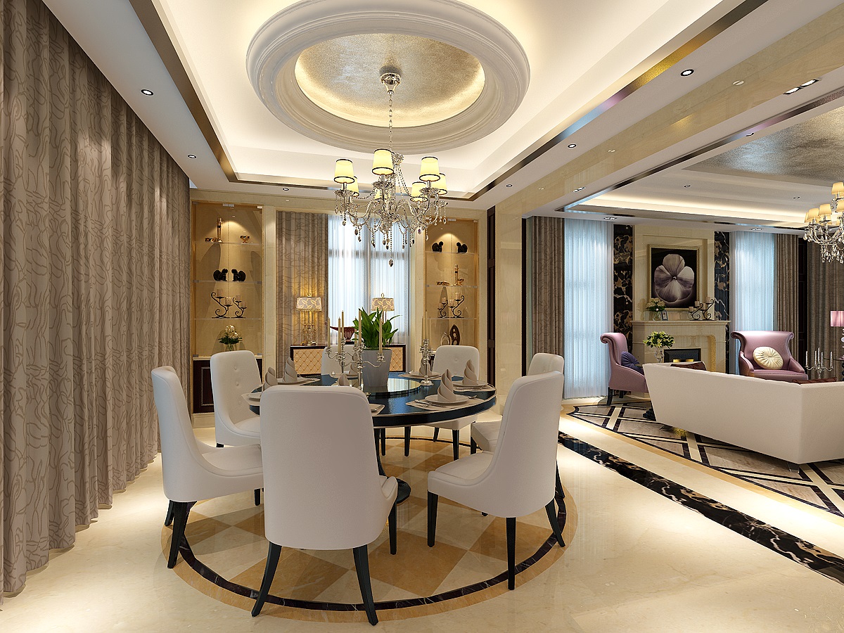 欧式 别墅 白领 餐厅图片来自实创装饰上海公司在给你一个不一样的欧式家的分享