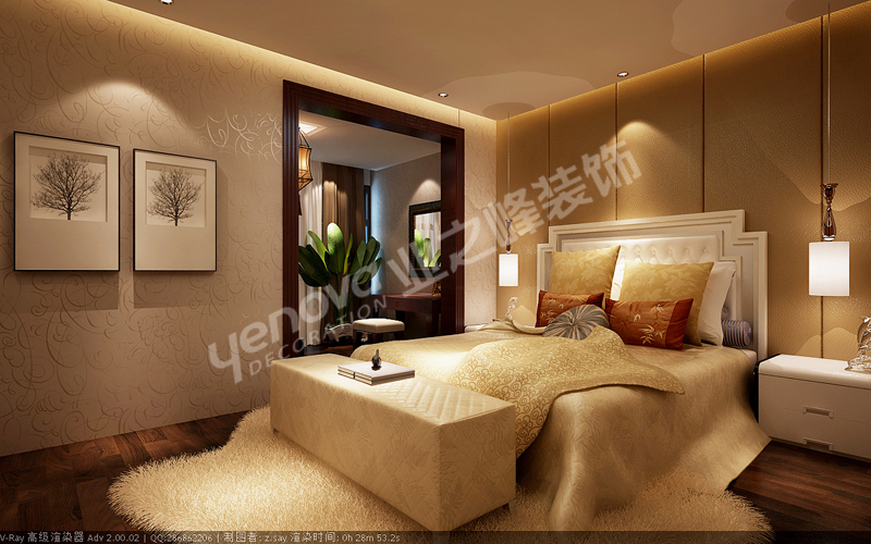 卧室图片来自西安业之峰装饰在曲江官邸——中式风格的分享