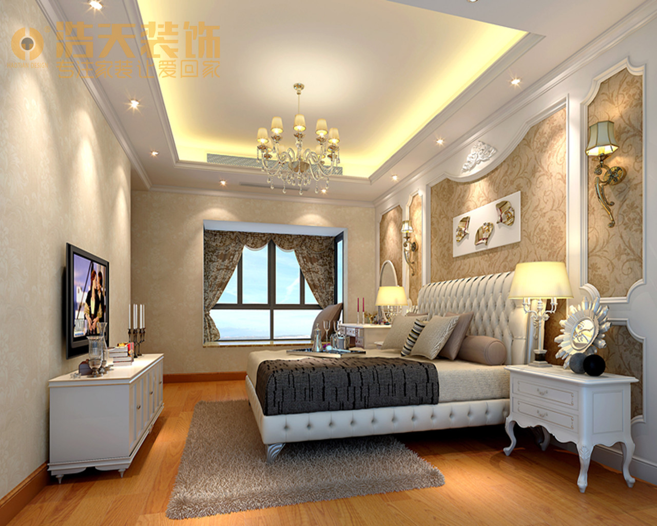 卧室图片来自深圳市浩天装饰在蓝山锦湾杨姐的分享