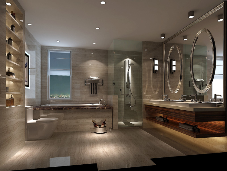简约 三居 现代 卫生间图片来自高度国际装饰设计集团凌军在金隅翡丽152平米现代简约风格的分享