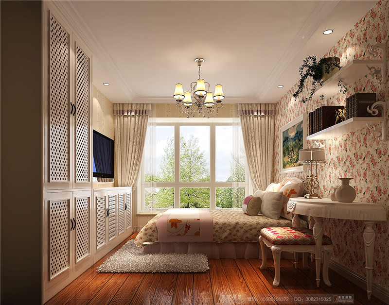 高度国际 卧室图片来自成都高端别墅装修瑞瑞在90平米田园风格-成都高度国际的分享
