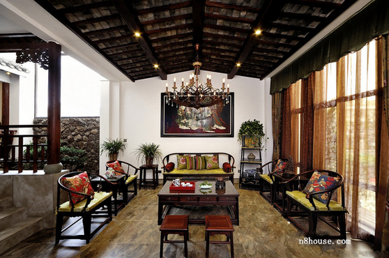 现代中式 简单 素雅 二居 客厅 客厅图片来自泥巴公社设计师戴鲁君缘在现代中式 中海国际的分享