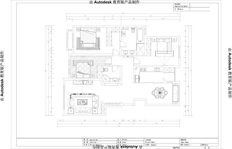 简约 三居 现代 户型图图片来自高度国际装饰设计集团凌军在金隅翡丽152平米现代简约风格的分享