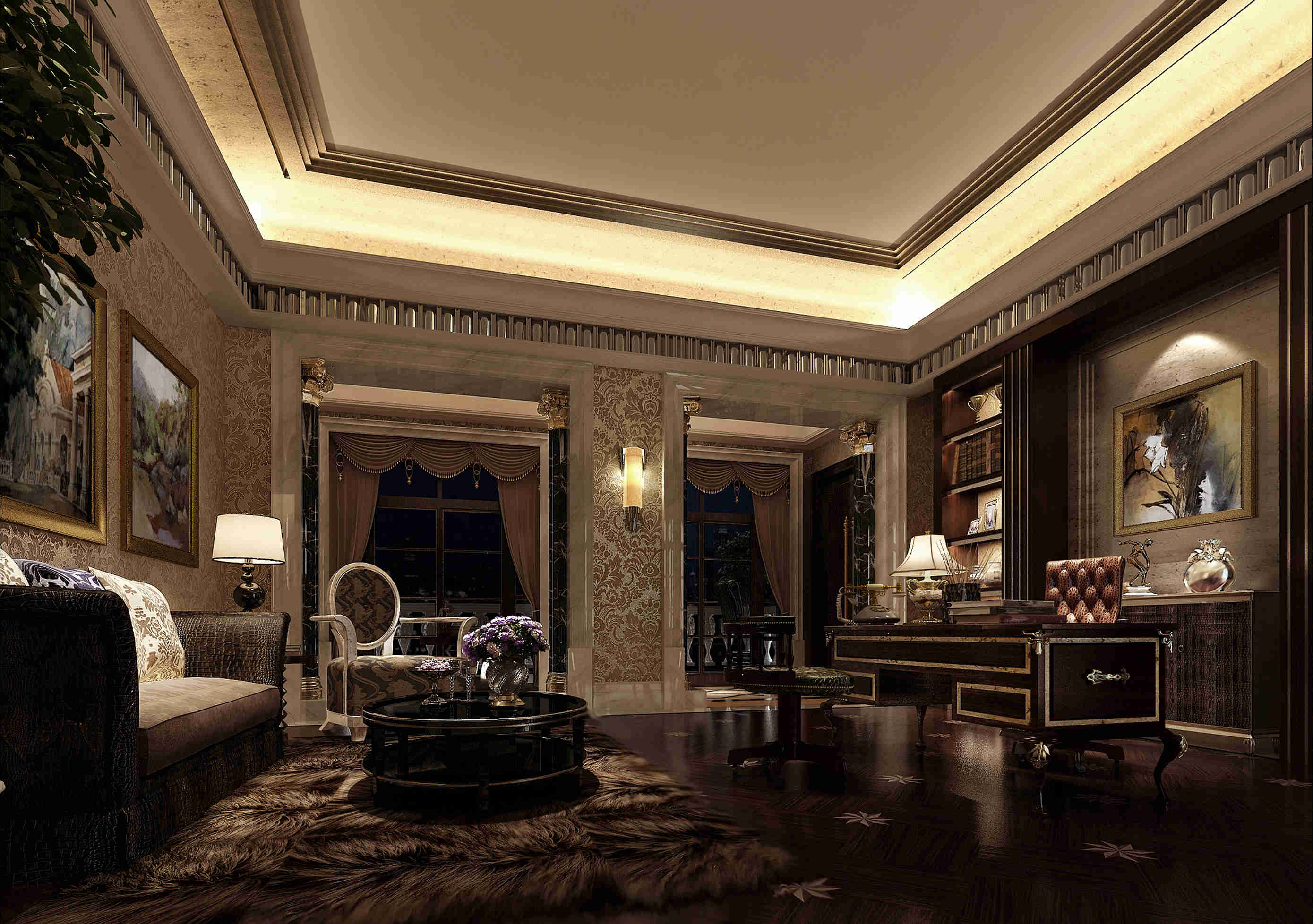 客厅图片来自富有世纪装饰河南公司在绿都温莎城堡-简美的分享