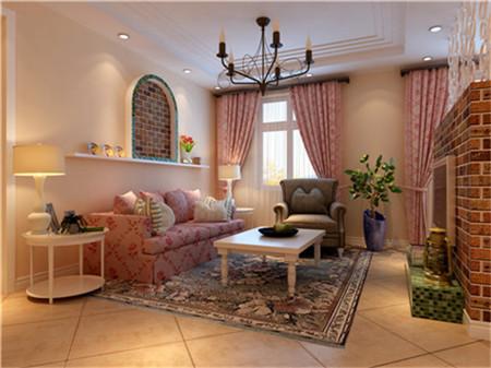 客厅图片来自今朝装饰李海丹在圣嘉华苑 88平米 田园风的分享